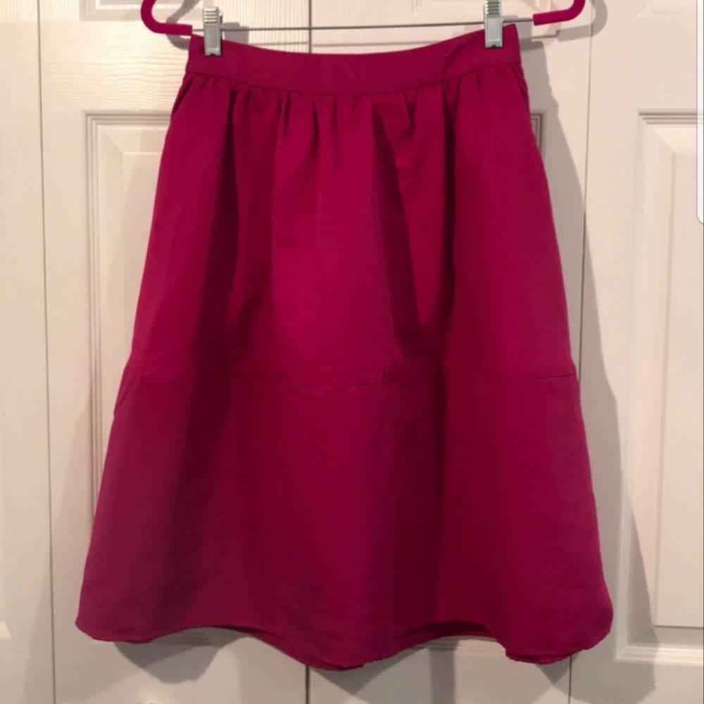 Express raspberry Midi Circle Skirt EUC